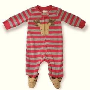 5/$25 Carter's Raindeer Footies Size 0-3m